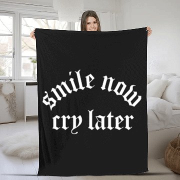 Discover Chicano Tattoo Gang Smile Now Cry Fleece Blankets