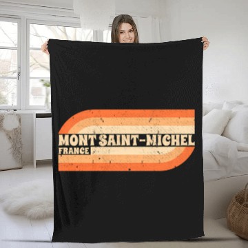 Discover Mont Saint-Michel France Fleece Blankets