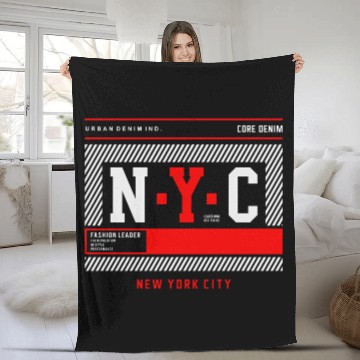Discover Nyc New York City Fleece Blankets