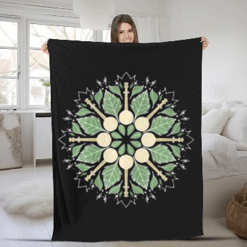 Discover Banjo Mandala Bluegrass Mindfulness & Nature Fleece Blankets
