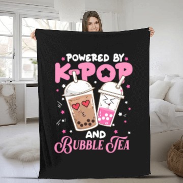 Discover Boba Tea aii Anime Powered By Kpop And Bubble Fleece Blankets