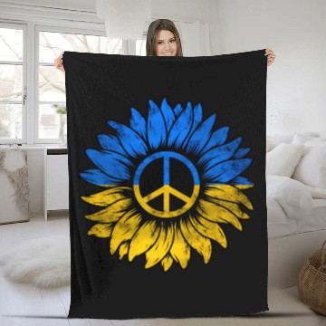Discover Ukrainian Flag Ukraine Flag Sunflower Fleece Blankets