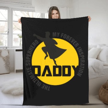 Discover DADDY - The Ultimate Super Hero Fleece Blankets