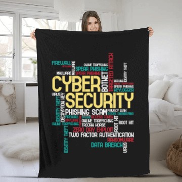 Discover Cyber Security Hacker It Analyst Computer Programm Fleece Blankets