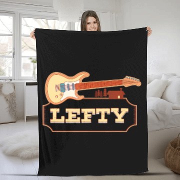 Discover Left Handed Guitarist Lefty Guitar Player Left Fleece Blankets