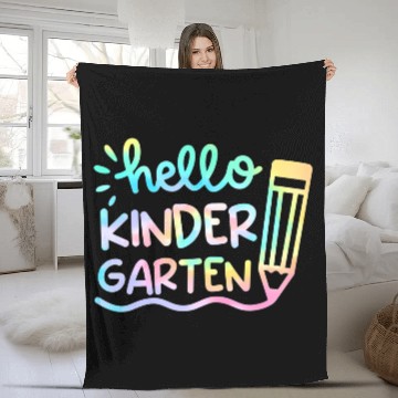 Discover Hello Kindergarten Tie Dye Teachers Back to Fleece Blankets