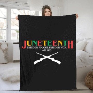 Discover Juneteenth Freedom Fought Freedom Fleece Blankets