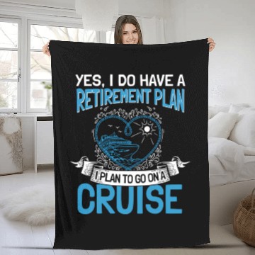 Discover Cruising Vacation Retiree Cruise Ship Retiret Plan Fleece Blankets