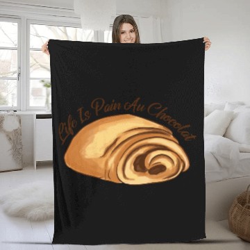 Discover Life Is Pain And Chocolate Sweet Foods Fleece Blankets