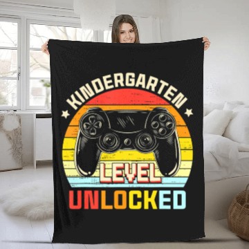 Discover Kindergarten Level Unlocked Video Game Back to Fleece Blankets
