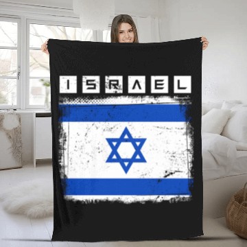 Discover Israel Flag Star Of David Israel Fleece Blankets