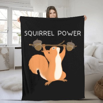 Discover Squirrel Power Fleece Blankets