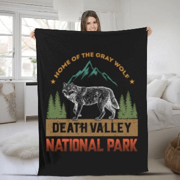 Discover Death Valley National Park Wolf Fleece Blankets