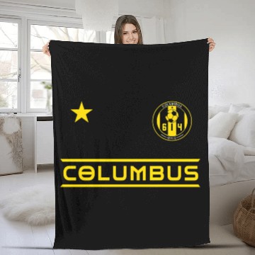 Discover Columbus Ohio 614 Starer Fleece Blankets
