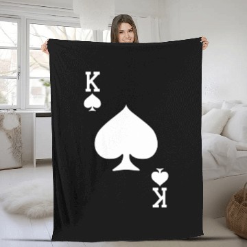 Discover King Of Spades Card Halloween Dark Fleece Blankets