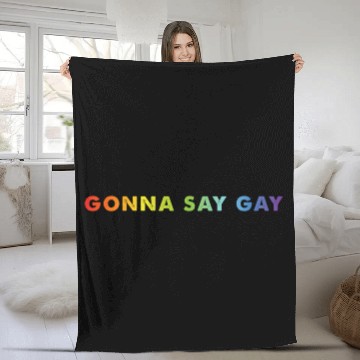 Discover Gonna Say Gay Rainbow Lgbtq Subtle Pride Florida E Fleece Blankets