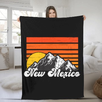 Discover New Mexico Mountains Hiking Love New Mexico Fleece Blankets