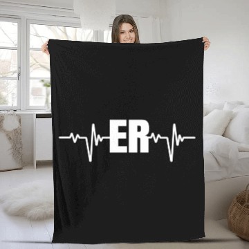 Discover Emergency Medicine Emergency Room Nurse Er Hebeat Fleece Blankets