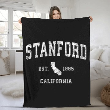 Discover Stanford California Ca Athletic Sports Fleece Blankets