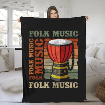Discover Music Brass Band Orchestra Folk Musicians Fleece Blankets