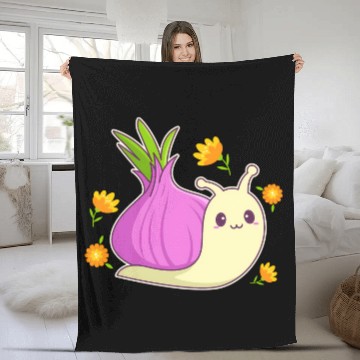 Discover Aesthetic Kawaii Onion Fleece Blankets