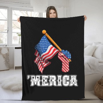 Discover Patriotism Merica Pride US Patriots USA Fan Fleece Blankets