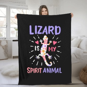 Discover Lizard Reptile Herpetologist Lizard Lover Fleece Blankets