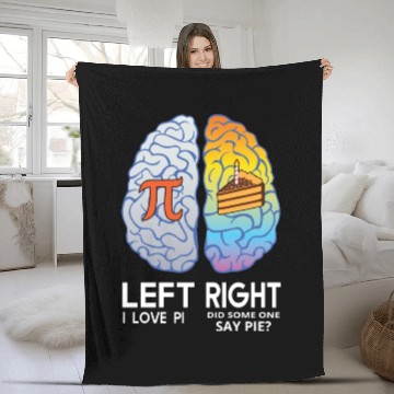 Discover I Love Pi Brain Math Lover Teacher Science Teacher Fleece Blankets