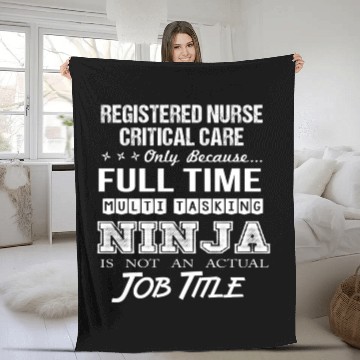 Discover Registered Nurse Critical Care Fleece Blankets - Multitask