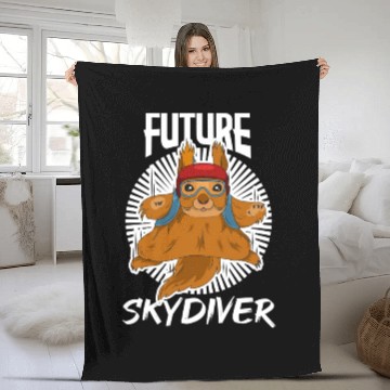 Discover Skydiving Design For Your Future Skydiver Kid Fleece Blankets