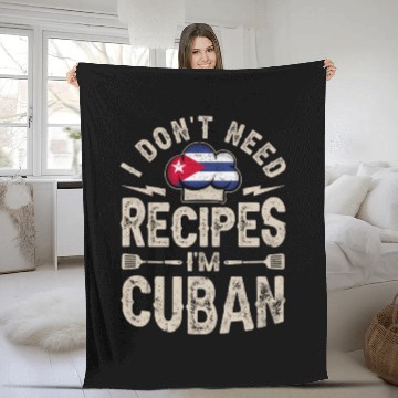 Discover Cuba Flag Proud Cubans Fleece Blankets