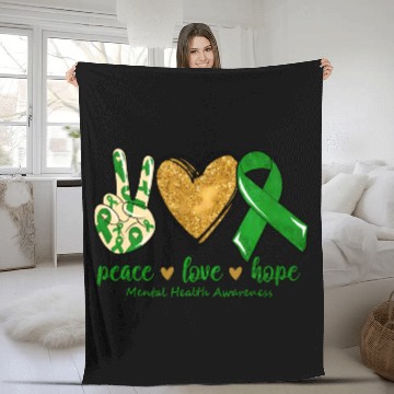 Discover Peace Love Hope Tal Mind Health Fleece Blankets