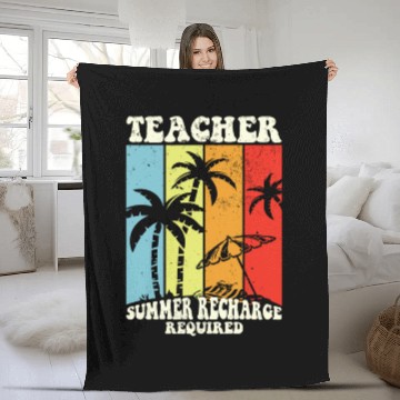 Discover Last Day Of School Teacher Summer Recharge Fleece Blankets