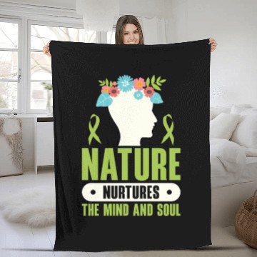 Discover Mental Health Nature Environment Health Awareness Fleece Blankets