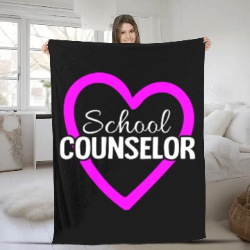 Discover Proud School Counselor Cool Teacher Fleece Blankets