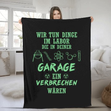 Discover Garage Chemistry Chemist Science Fleece Blankets