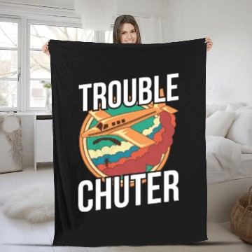 Discover Skydiving Pun For A Skydiver Fleece Blankets