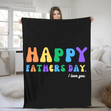 Discover Happy Fathers Day i love you dad Heart Daddy funny Fleece Blankets