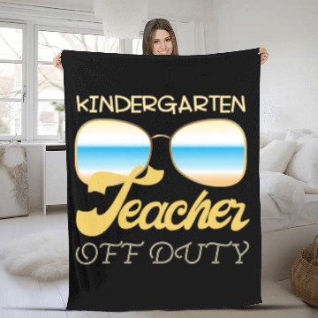 Discover Kindergarten teacher off duty Fleece Blankets