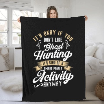 Discover Paranormal Investigator Ghost Hunter Ghost Hunting Fleece Blankets