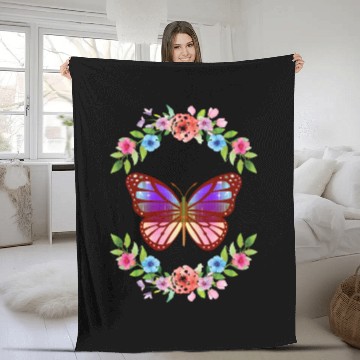 Discover butterfly is beauty Fleece Blankets