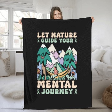 Discover Mental Health Nature Environment Health Awareness Fleece Blankets