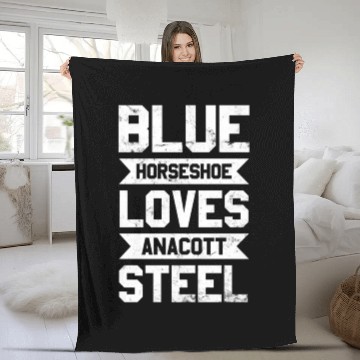 Discover Blue Horseshoe Loves Anacott Steel Fleece Blankets