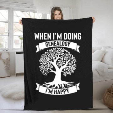 Discover Humorous I'm Genealogy Origins Families Tree Fleece Blankets