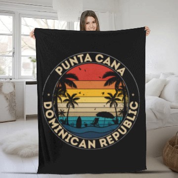Discover Punta Cana Dominican Republic Reminder Fleece Blankets