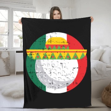 Discover Cinco De Mayo Mexico Golf Ball Funny Mexican s Fleece Blankets