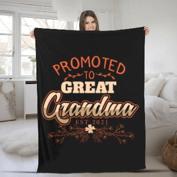 Discover Promoted To Great Grandma Baby Reveal Fleece Blankets