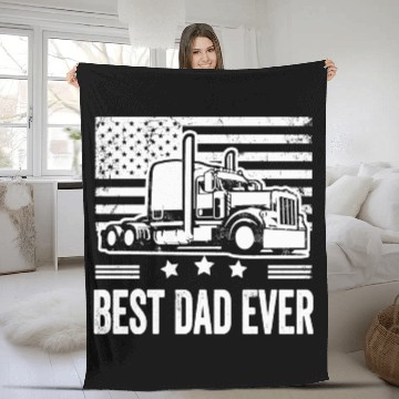 Discover Best dad ever trucks Fathers Day Gifts Dad Fleece Blankets