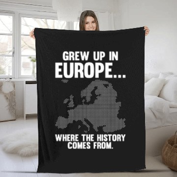 Discover Europe Historian Joke For History Teacher And Fleece Blankets
