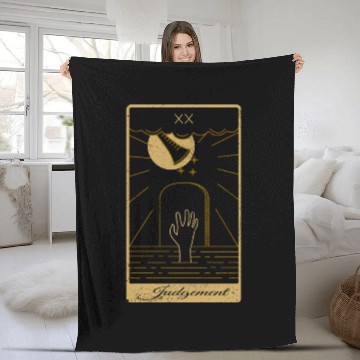 Discover Tarot Card Judgement Occult Gothic Halloween Fleece Blankets